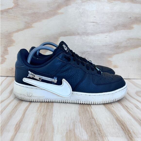 Nike - Air Force 1 '07 PRM Zip- Sneakers - Black - Men's - 8 - CW6558-001 - Picture 1 of 9